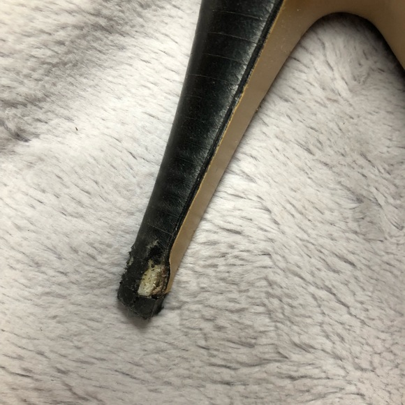 Nine West Snakeskin and Suede Open Toe Pump - Picture 2 of 11